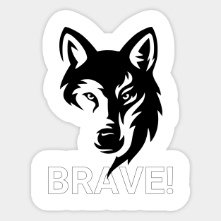 brave fox,brave wolf Sticker